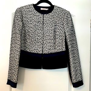 Navy and white tweed Tory Burch jacket